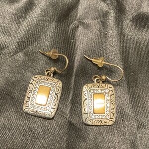 Brighton rhythms Gold and Silver Patterned Earrings